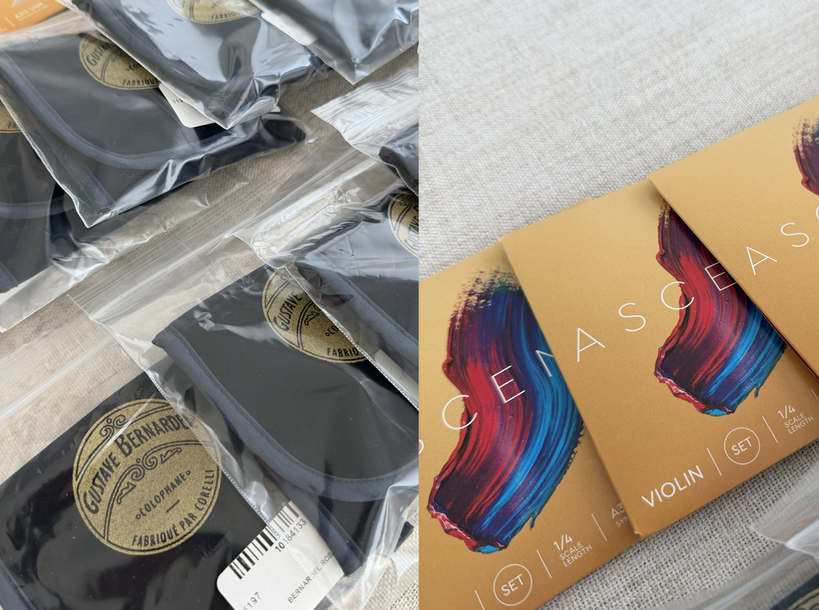 Supplies ready for students